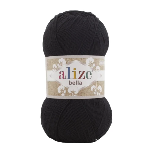 Włóczka Alize Bella 100, 60 czarny