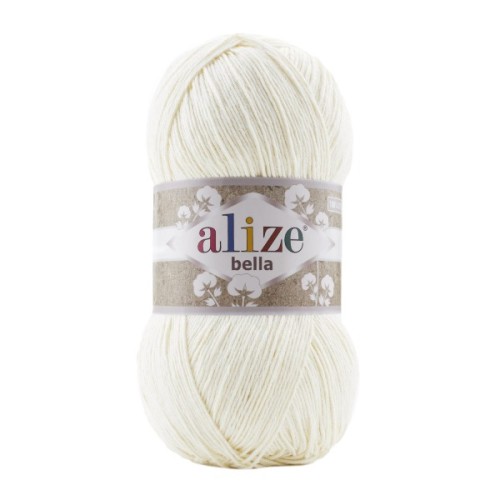 Włóczka Alize Bella 100, 62 śmietankowy