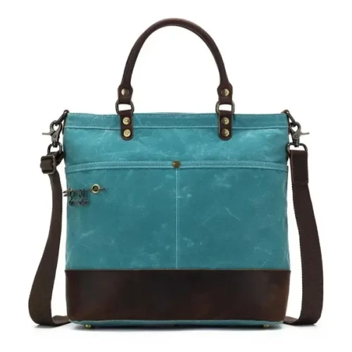 Torba projektowa Della Q Canvas tote 38x34x12cm morski