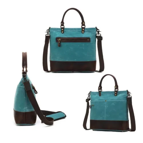 Torba projektowa Della Q Canvas tote 38x34x12cm morski