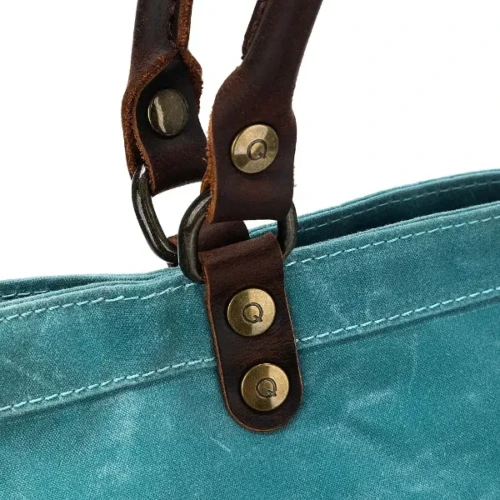 Torba projektowa Della Q Canvas tote 38x34x12cm morski