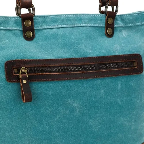 Torba projektowa Della Q Canvas tote 38x34x12cm morski