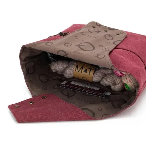 Torba projektowa Della Q Nora Big Bucket, 53x40x12cm bordowy