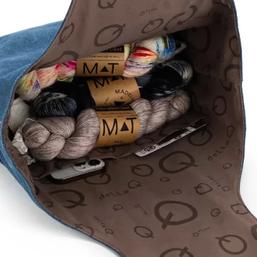 Torba projektowa Della Q Nora Big Bucket, 53x40x12cm indygo