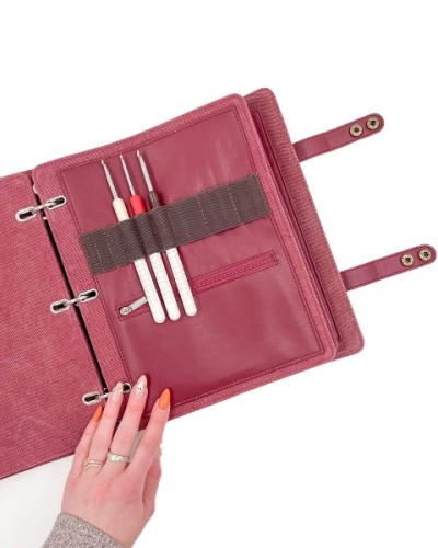 Organizer Della Q Hook &amp; Needle Notebook, bordowy