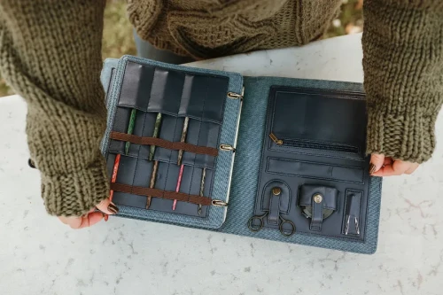 Organizer Della Q Hook &amp; Needle Notebook, indygo