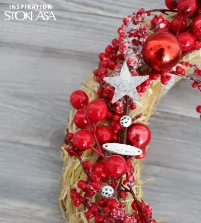 Etykieta "Hand made" drewno 6x27mm, biały