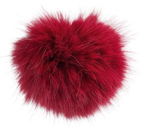 Pompon z gumką, śr. 11 cm, 13 bordowy