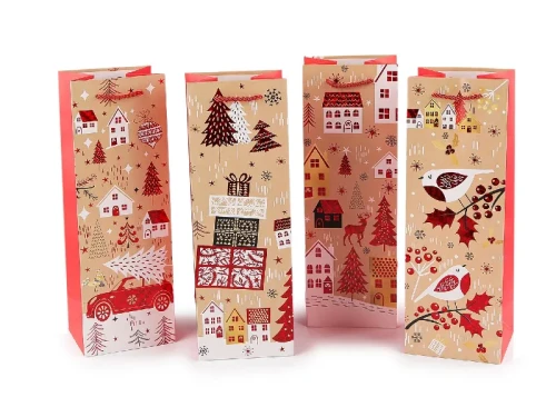 Torebka podarunkowa 12x35x10 cm, 1szt wzór wysyłany losowo