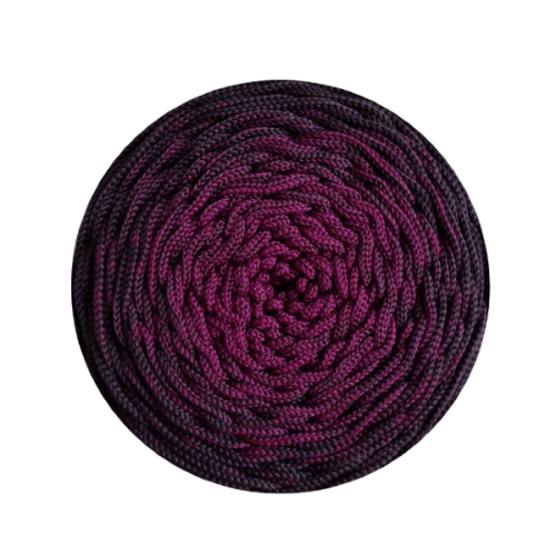 Sznurek poliestrowy OMBRE 3 mm, 300m OM33 oberżyna/gorzka czekolada