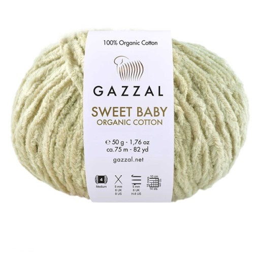 Włóczka Gazzal Sweet Baby Organic Cotton 2605 pistacjowy