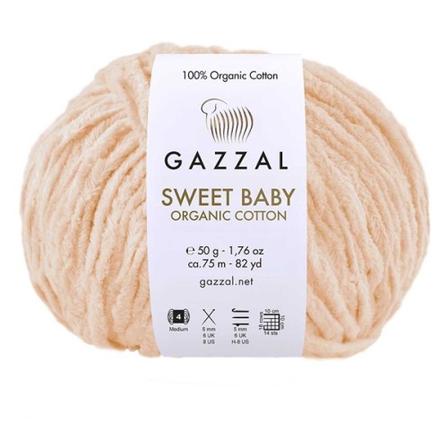 Włóczka Gazzal Sweet Baby Organic Cotton 2611 brzoskwiniowy