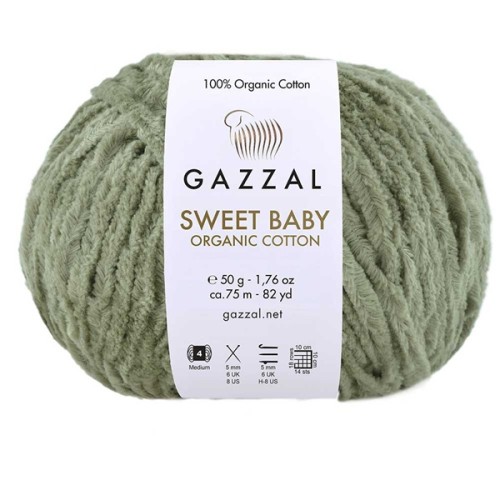 Włóczka Gazzal Sweet Baby Organic Cotton 2607 szałwiowy