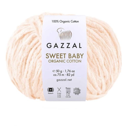 Włóczka Gazzal Sweet Baby Organic Cotton 2610 cielisty