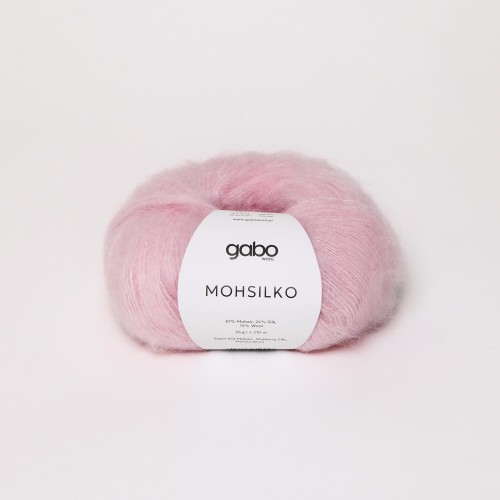 Włóczka GABO WOOL MOHSILKO 4552 koronkowy róż
