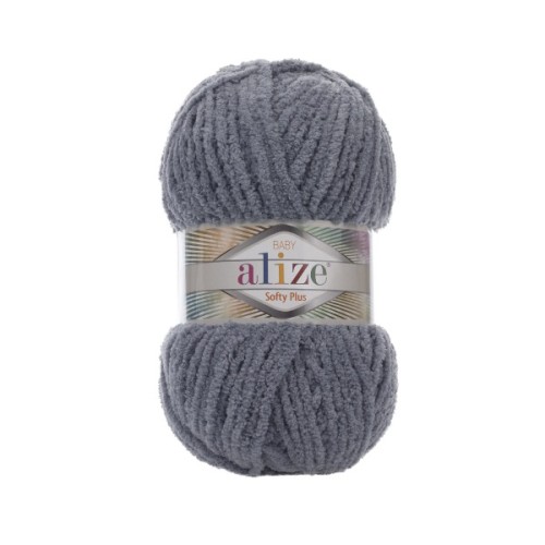 Włóczka Alize Softy Plus 87 ciemny szary