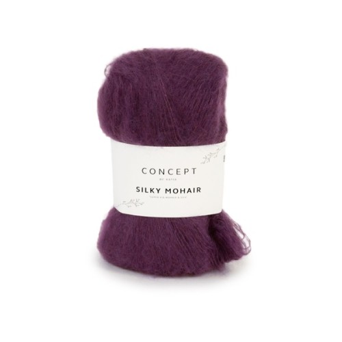 Włóczka Katia Concept Silky Mohair 114 bakłażan