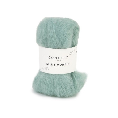Włóczka Katia Concept Silky Mohair 124 niebiesko-zielony