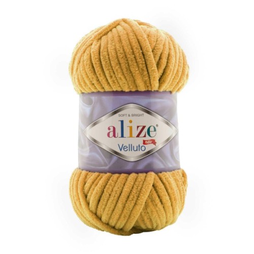 Włóczka Alize Velluto 02 musztarda