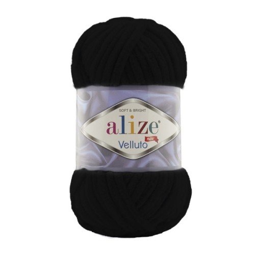 Włóczka Alize Velluto 60 czarny