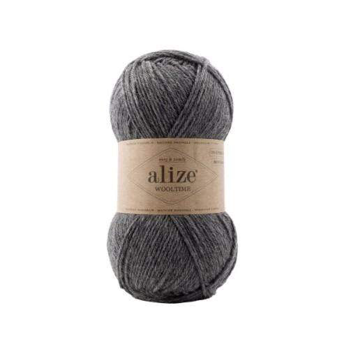 Włóczka Alize Wooltime 182 ciemny szary melanż