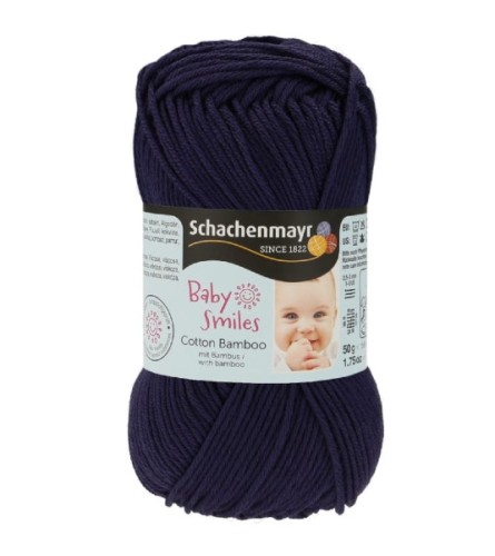 Włóczka Baby Smiles Cotton Bamboo 01050 granatowy