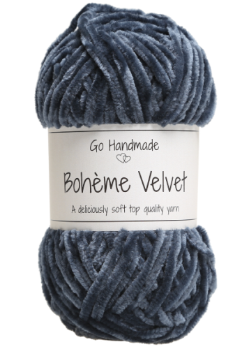 Włóczka Boheme Velvet 17632 brudny niebieski