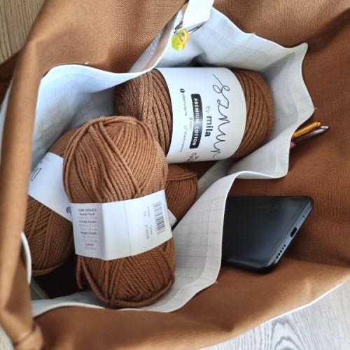 Torba projektowa Hobby bag classic, cynamon