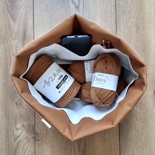 Torba projektowa Hobby bag classic, cynamon