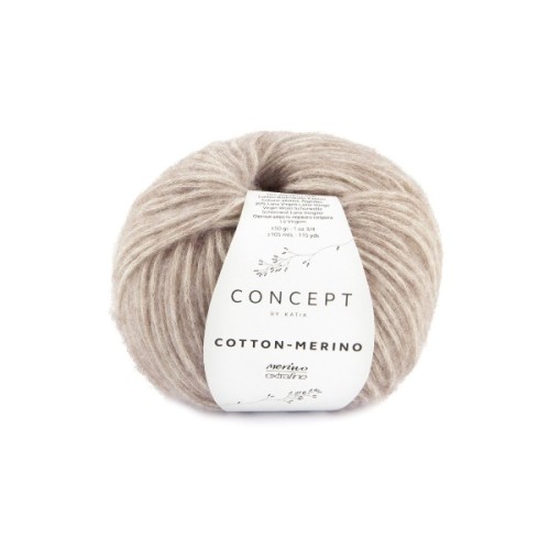 Włóczka Katia Concept Cotton - Merino 139 płowy brąz