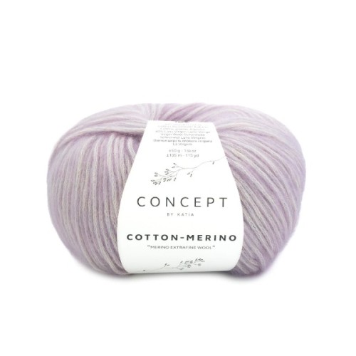 Włóczka Katia Concept Cotton - Merino 144 lawenda