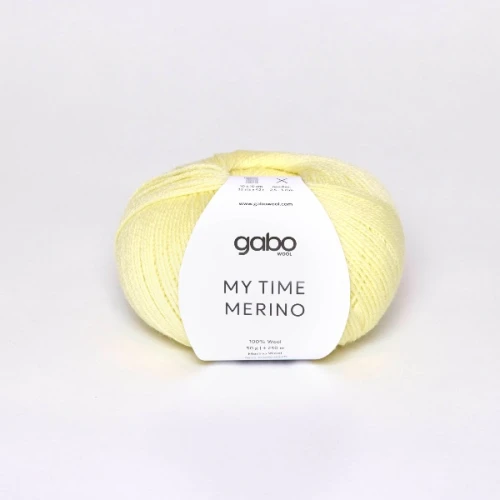 Włóczka GABO WOOL My Time Merino 9119 sorbet cytrynowy, merynos, z merynosa