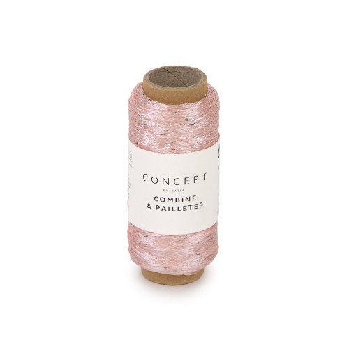 Włóczka Katia Concept COMBINE &amp; PAILLETES, 50 różowy