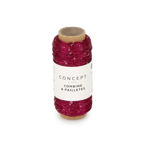 Włóczka Katia Concept COMBINE &amp; PAILLETES, 61 burgund
