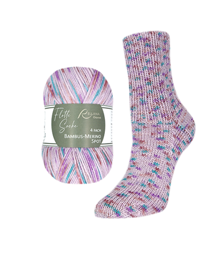 Włóczka Rellana Flotte Socke 4f. Bambus-Merino Spot 3162