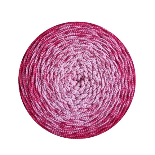 Sznurek poliestrowy OMBRE 3 mm, 300m OM36 różany/malinowy