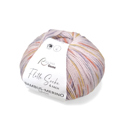 Włóczka Rellana Flotte Socke 4f. Bambus-Merino Spot 3165