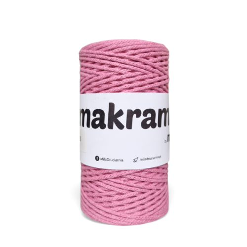Sznurek MAKRAMA by Mila 2 mm, 200m 60 różany