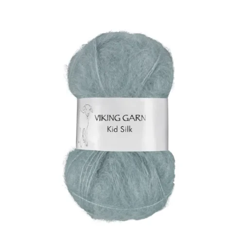 Włóczka Viking Garn Kid Silk 314 szaro niebieski