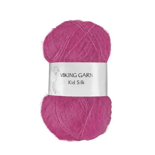 Włóczka Viking Garn Kid Silk 363 fuksjowy