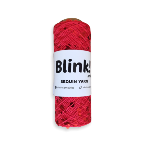 Włóczka cekinowa Blink! nr BAJ002 czerwony