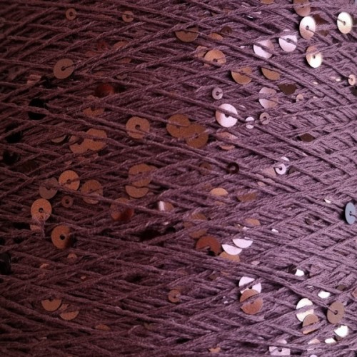 Włóczka cekinowa Blink! nr BAJ029 brązowo-bordowy