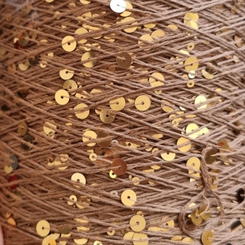 Włóczka cekinowa Blink! nr BAJ033 jasny brąz