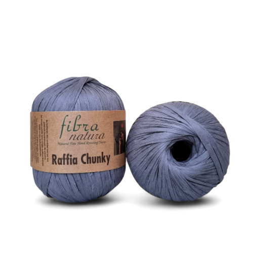 Przędza Raffia Fibra Natura Chunky 114-42 ciemny szary