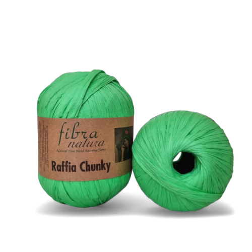 Przędza Raffia Fibra Natura Chunky 114-39 neonowy zielony
