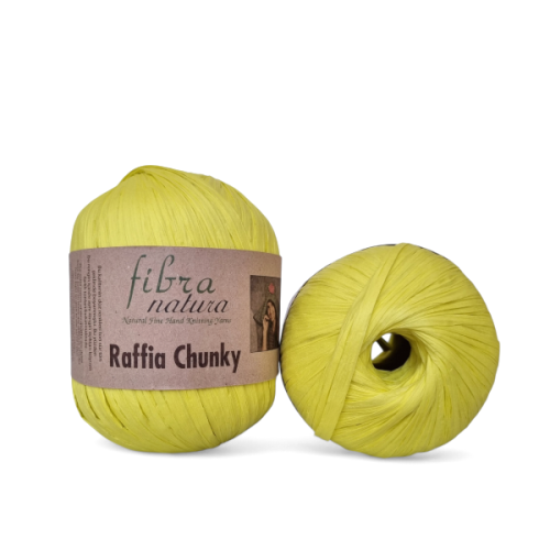 Przędza Raffia Fibra Natura Chunky 114-37 neonowy żółty