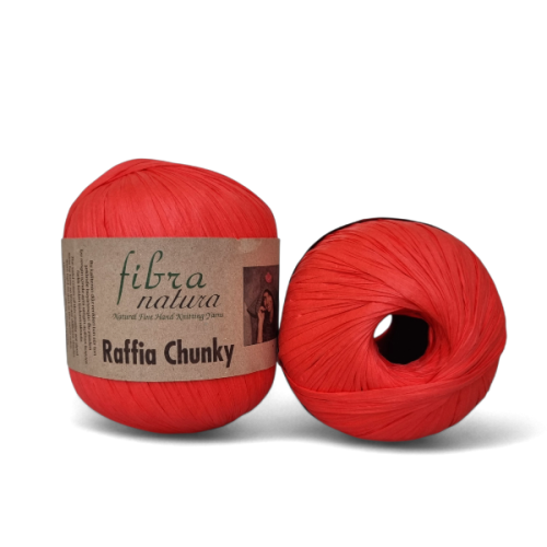 Przędza Raffia Fibra Natura Chunky 114-29 neonowy koral
