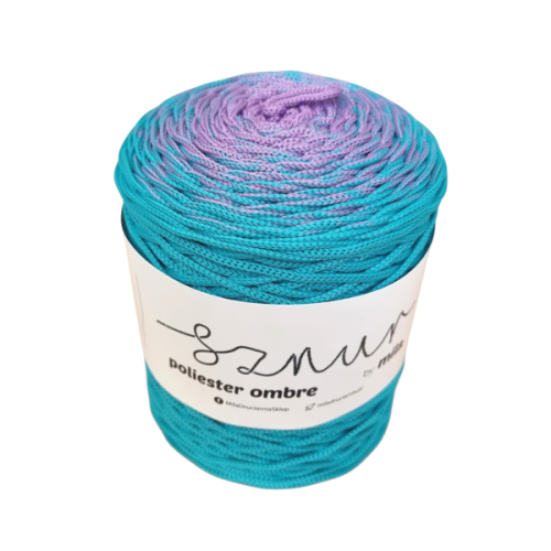 Sznurek poliestrowy OMBRE 3 mm, 300m OM40 lazur/fiolet