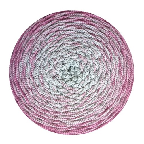 Sznurek poliestrowy OMBRE 3 mm, 300m OM41 mięta/wrzos