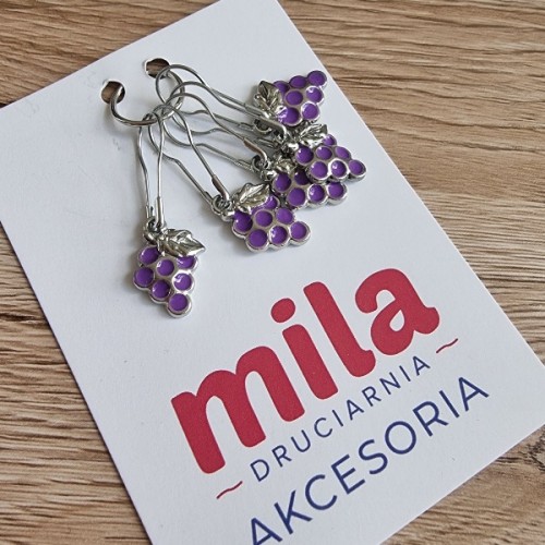 Markery, znaczniki oczek 5 szt, nr 10 winogrona